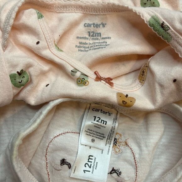 5 for $25🔥12 Months Girls Carter's Apples Matching Set - Picture 5 of 6